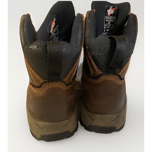 Red Wing 2205 Men's Mocha 6 inch Aluminum Safety Toe Boots - Sz 8.5 EH - Picture 5 of 12